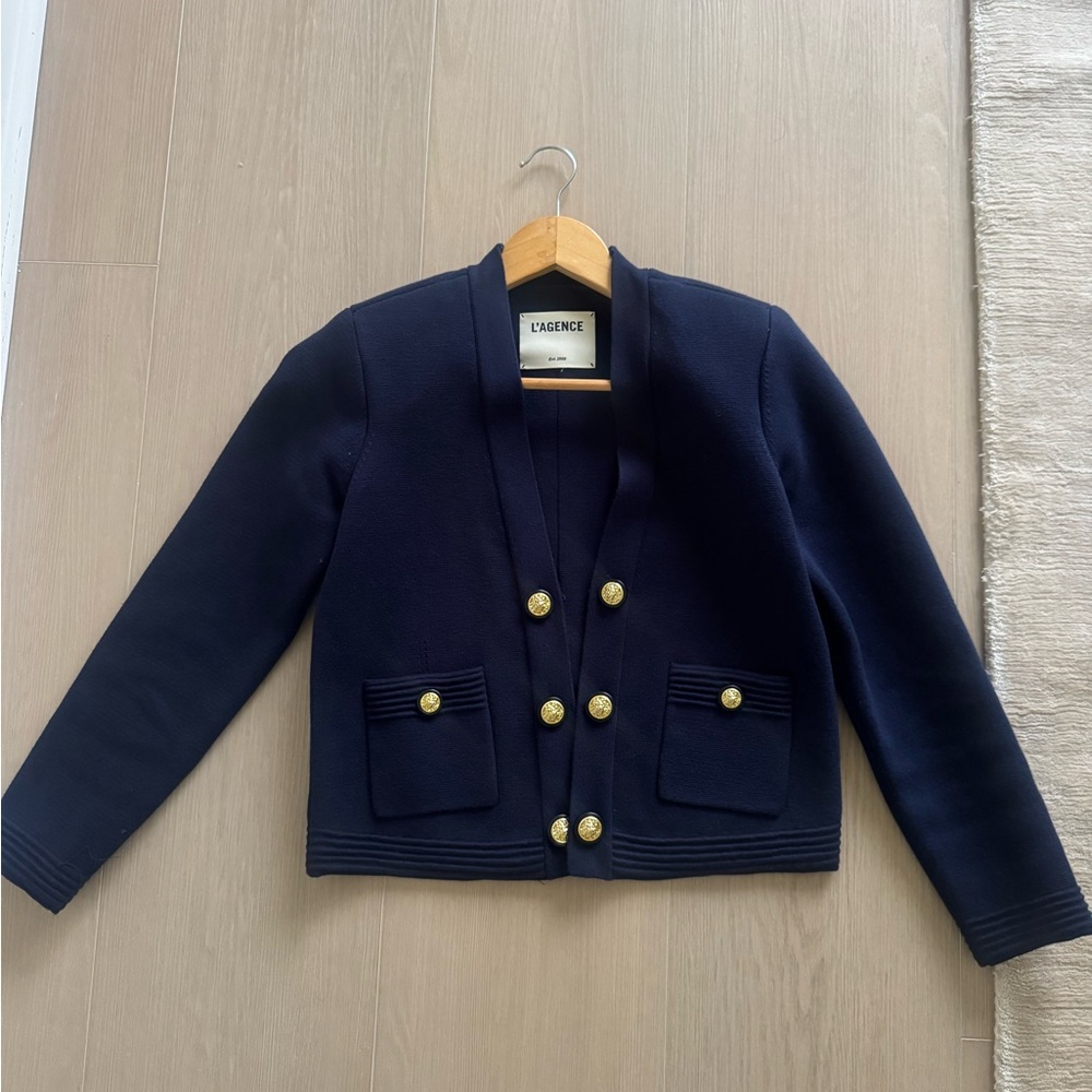 L'Agence Catie Knit V-Neck Blazer size XS